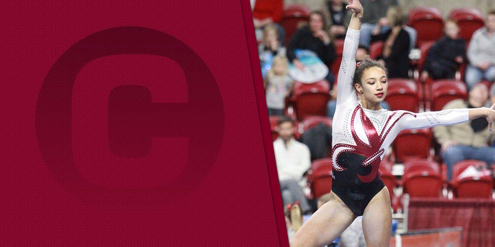 Smith Captures All-Around, Ladies Fall in First Home Gymnastics Meet
