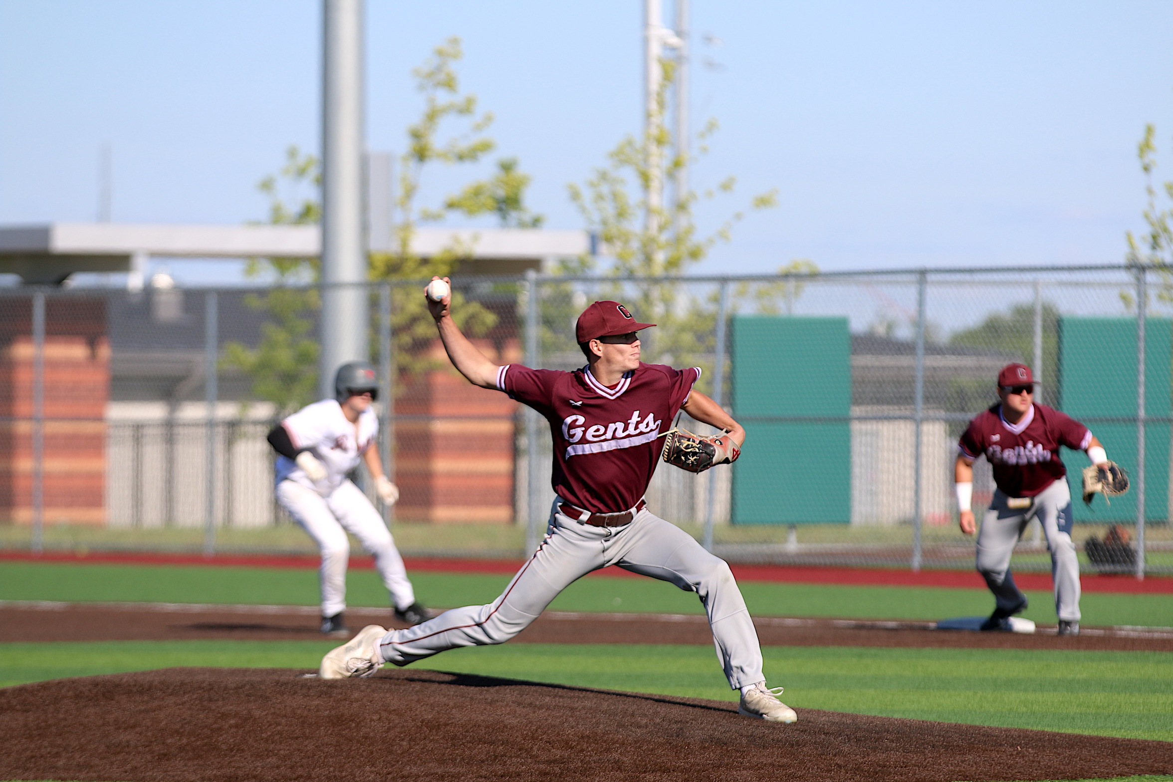 Senior RHP Parker Primeaux helped lead the Diamond Gents to a DH sweep on Saturday at Austin College.