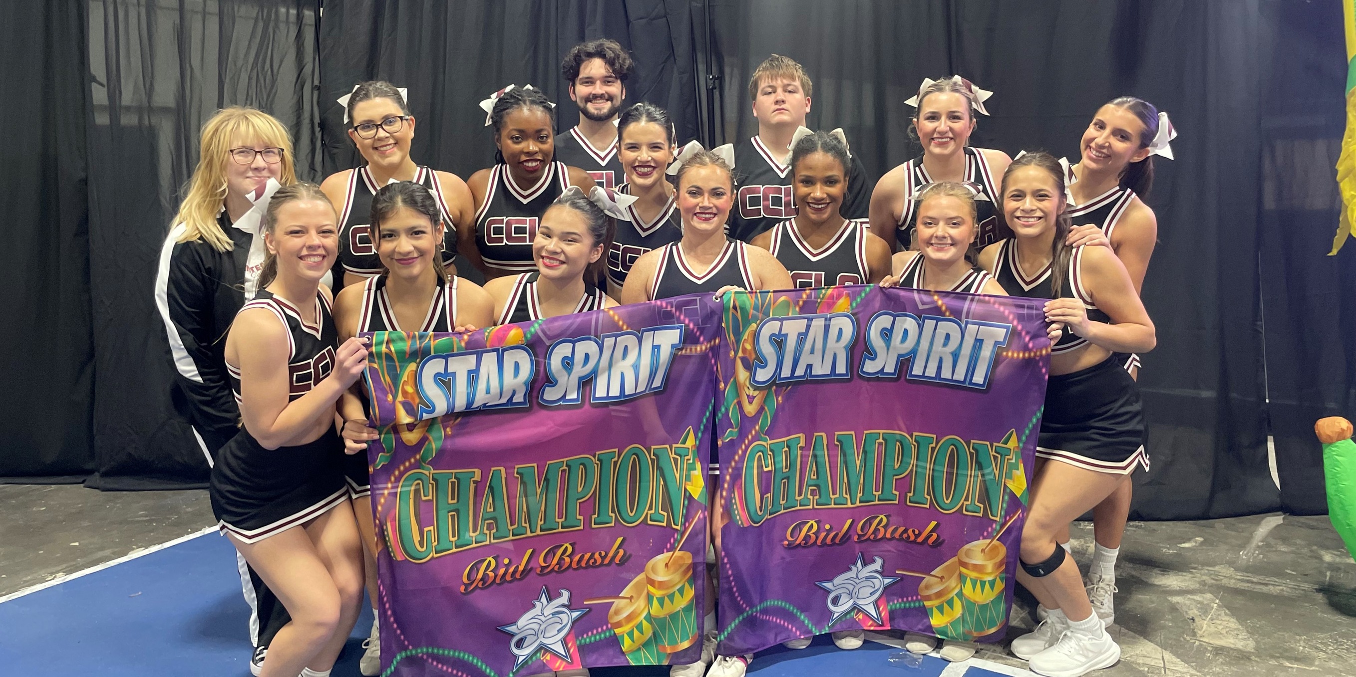 Cheer recorded a program-best score in its game-day routine on Saturday.