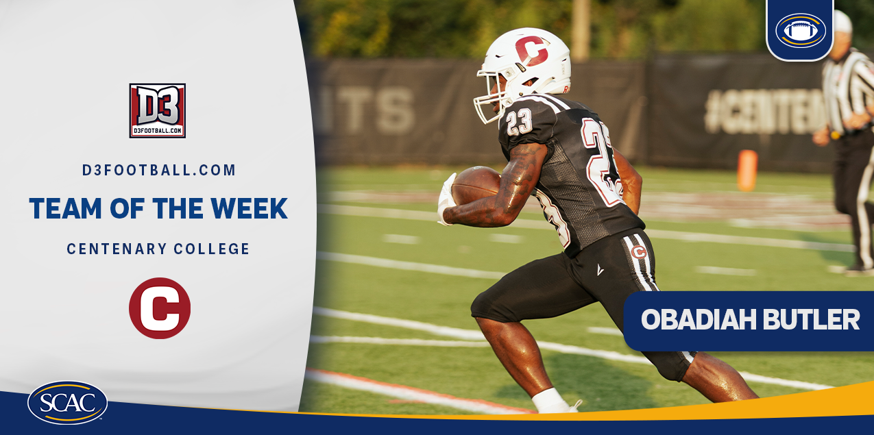 Obadiah Butler Named to D3football.com Team of the Week