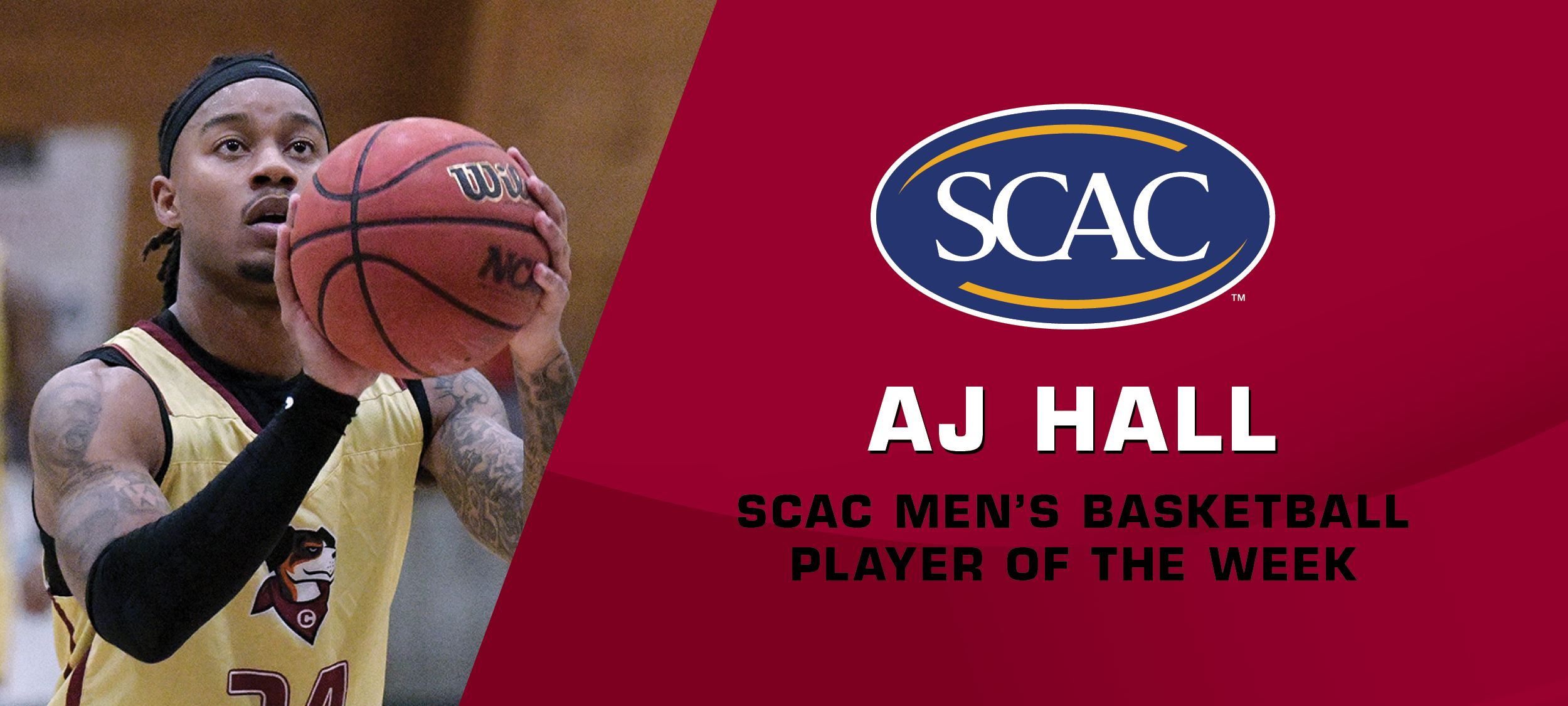 AJ Hall Named SCAC Men&rsquo;s Basketball Player of the Week