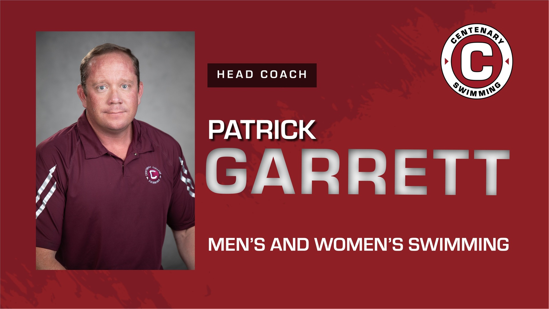 Patrick Garrett Named Head Coach Of Centenary Swimming Programs