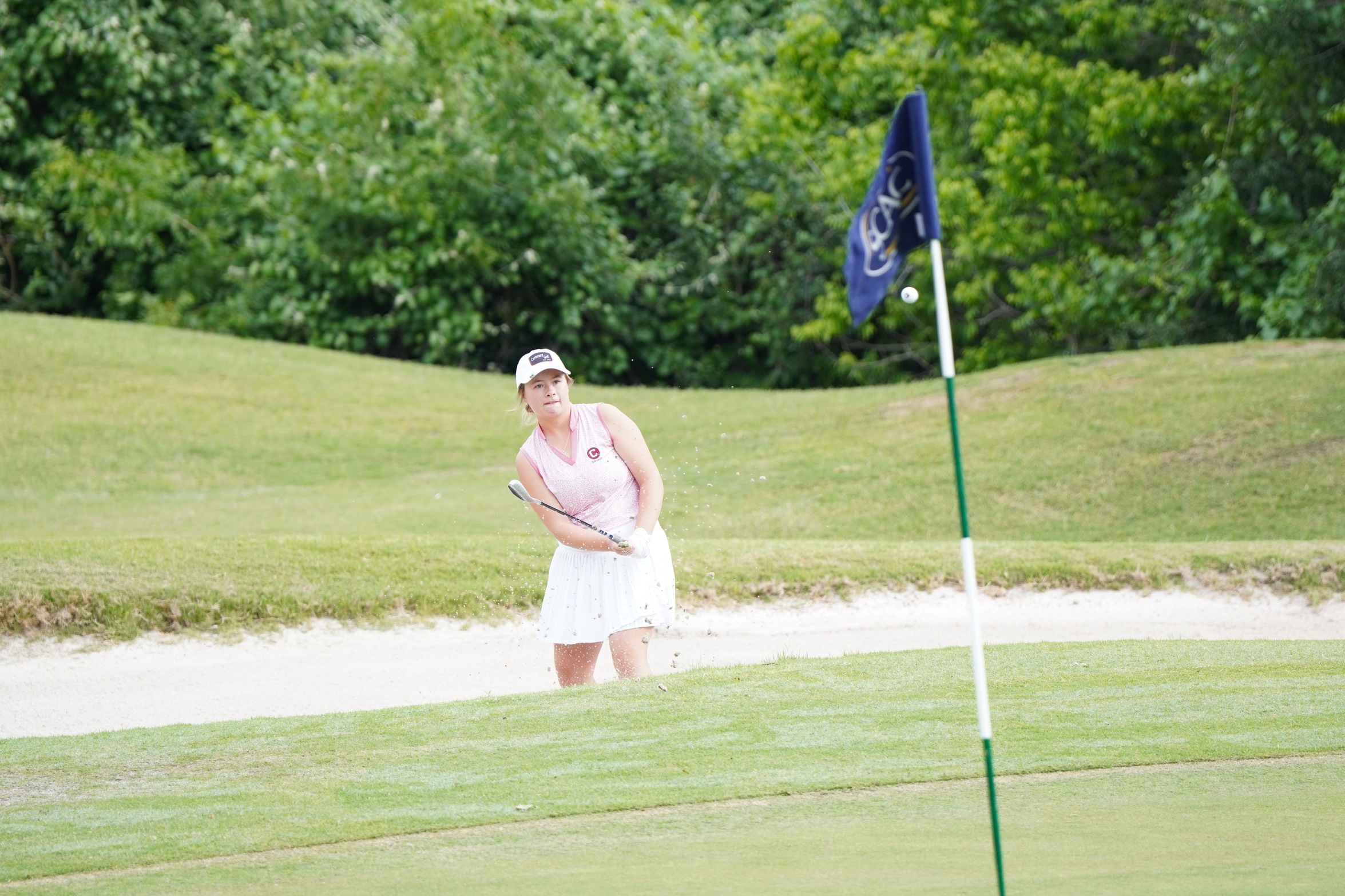 Sophomore Amber Shaw and the Ladies are fifth headed to Tuesday's final round. 

PHOTO: SCAC