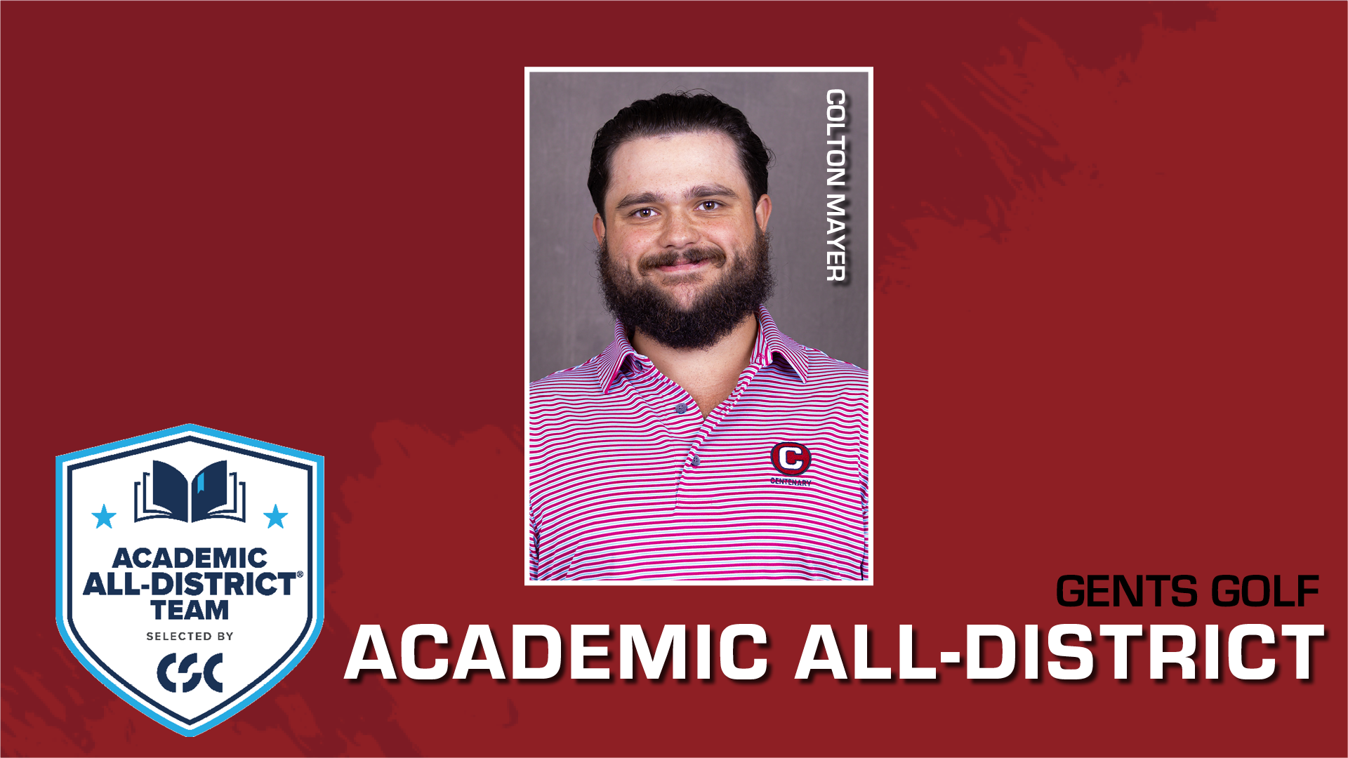Colton Mayer Named To CSC Academic All-District&reg; Men's At-Large Team