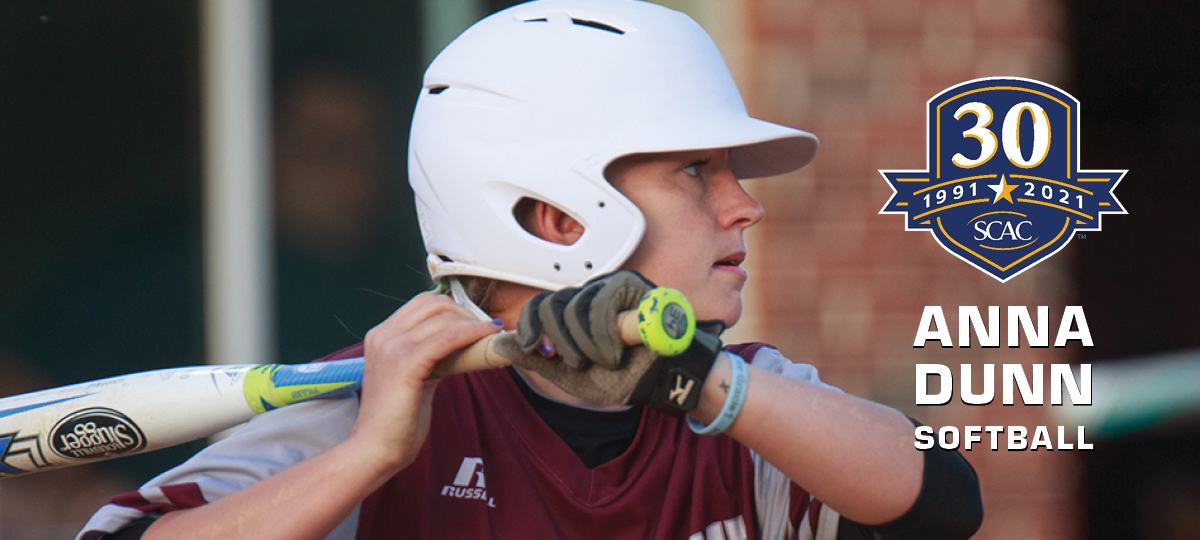 Former All-American Anna Dunn Named To SCAC 30th Anniversary Softball Team