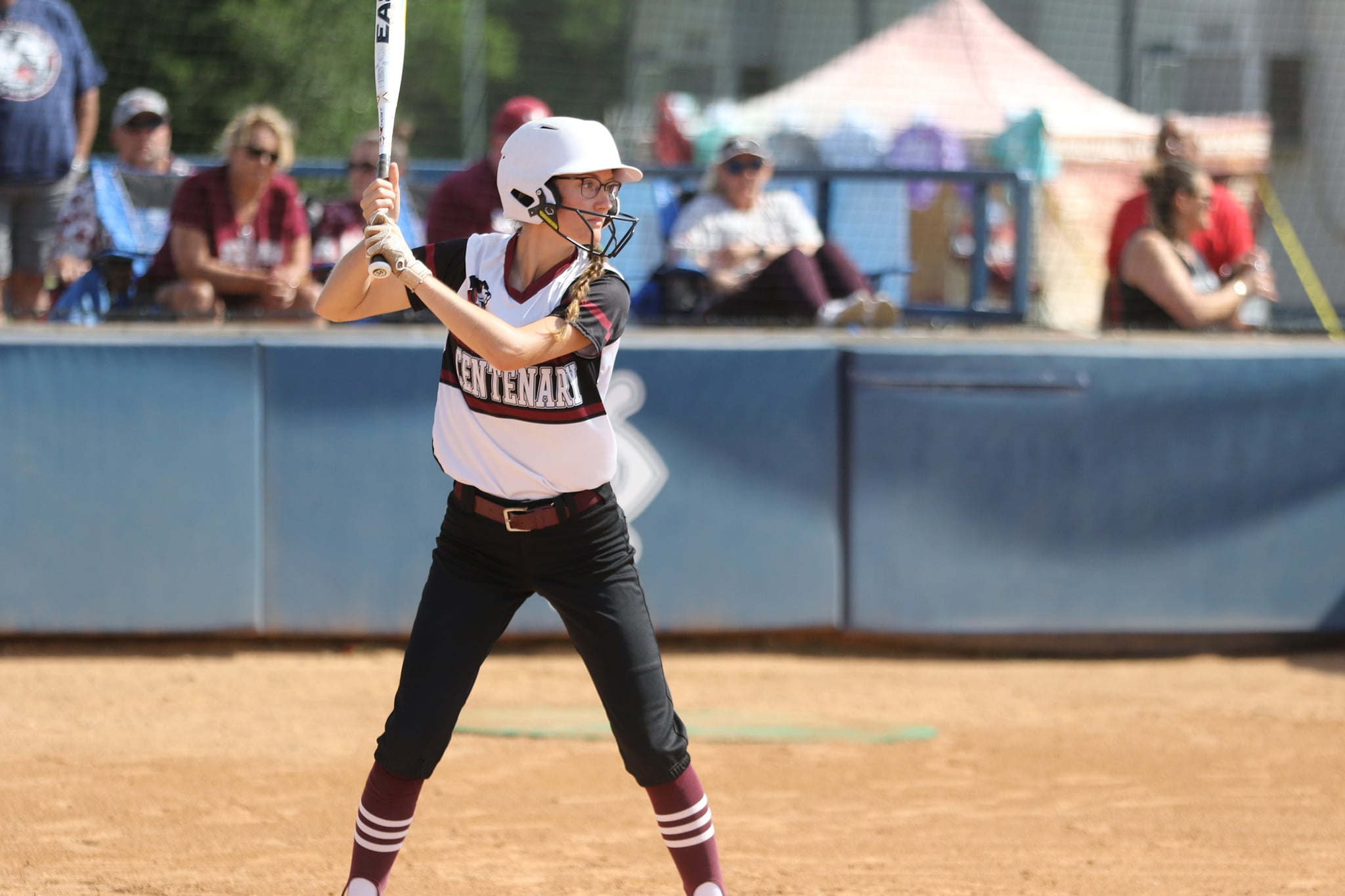 Senior LF Kaylea Patridge had a stellar Saturday for the Ladies in the 2023 Warrior Spring Fling.