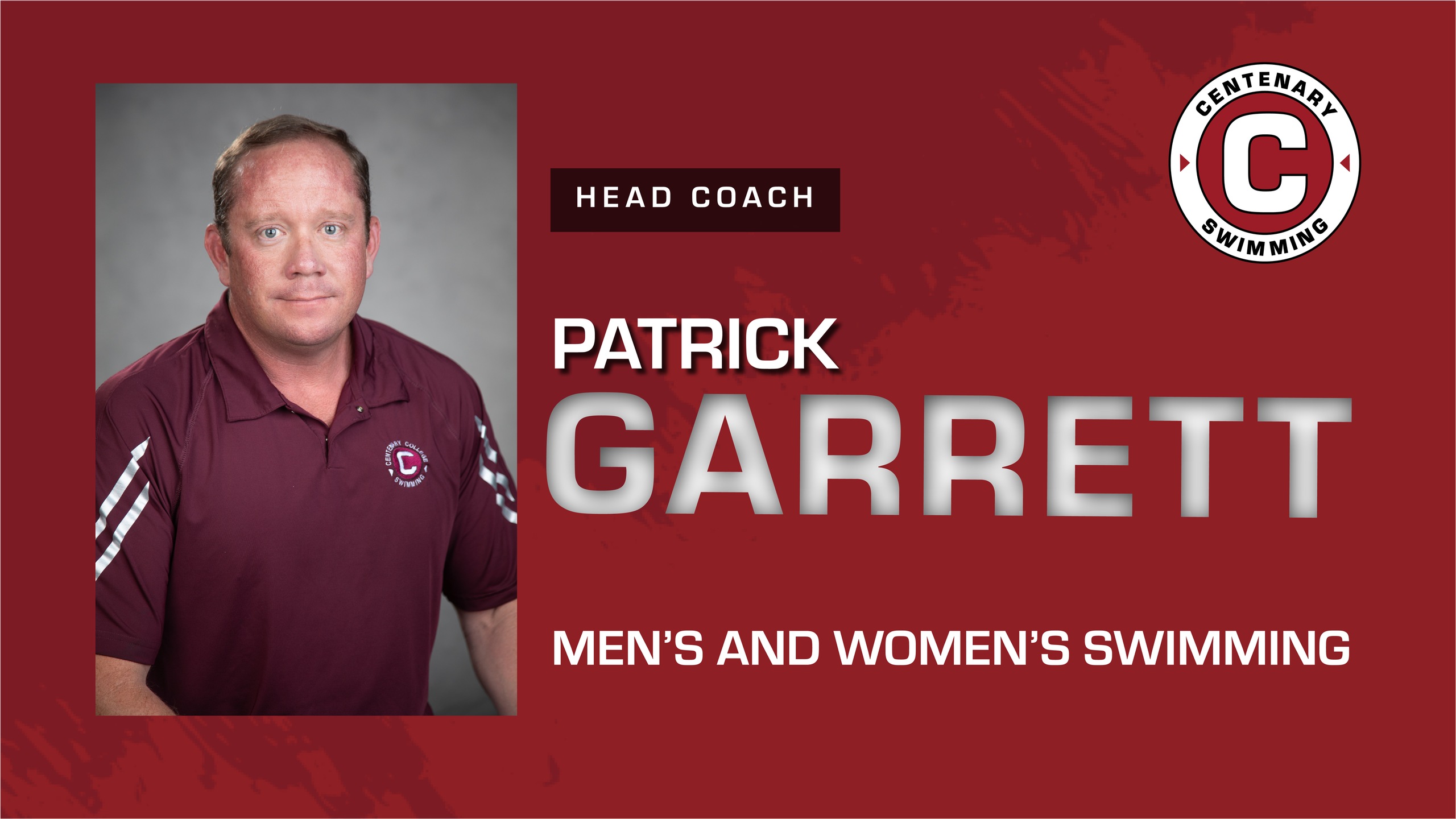 Patrick Garrett Named Head Coach Of Centenary Swimming Programs