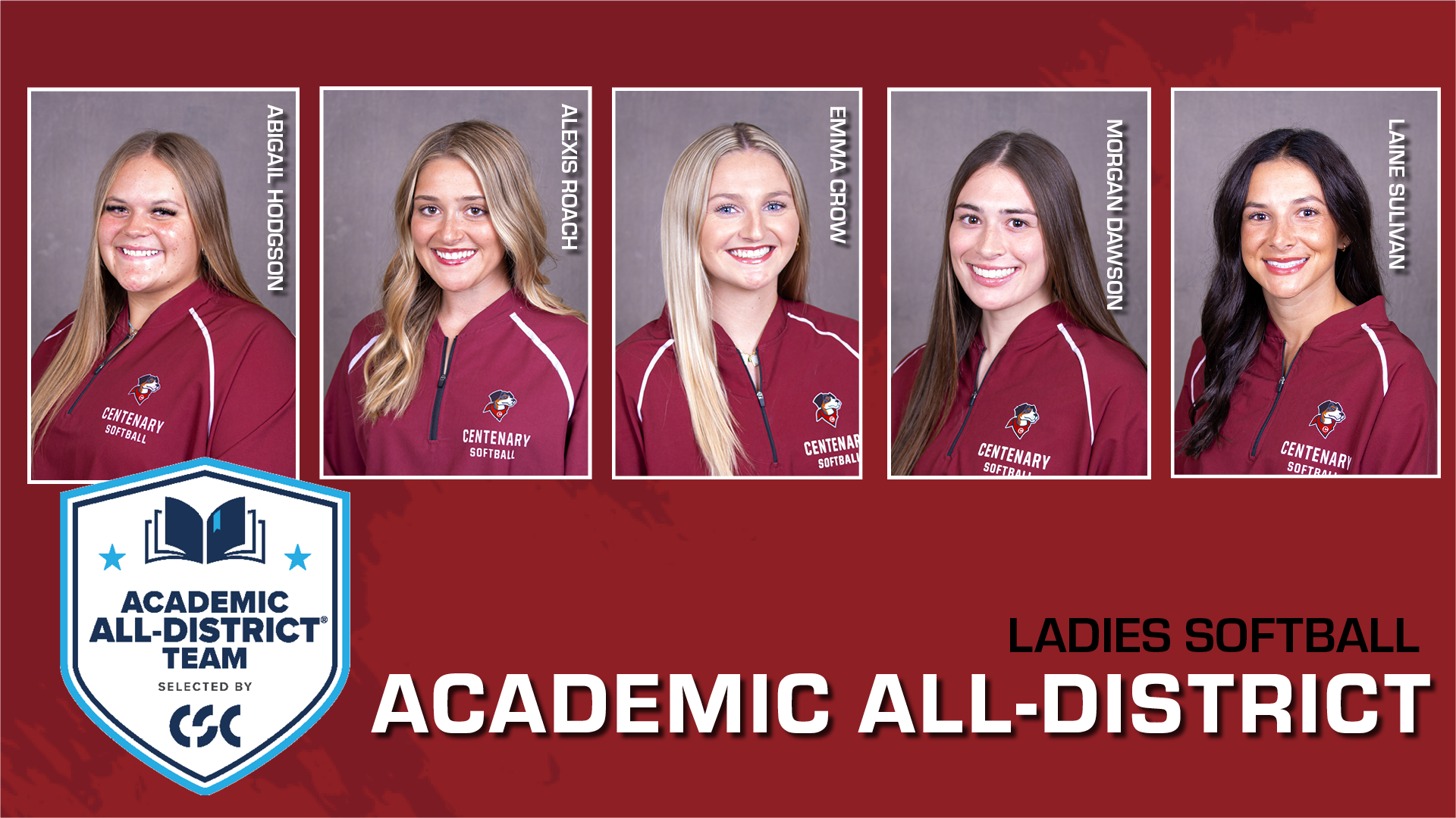 Five Ladies Named To College Sports Communicators (CSC) Academic All-District&reg; Softball Team