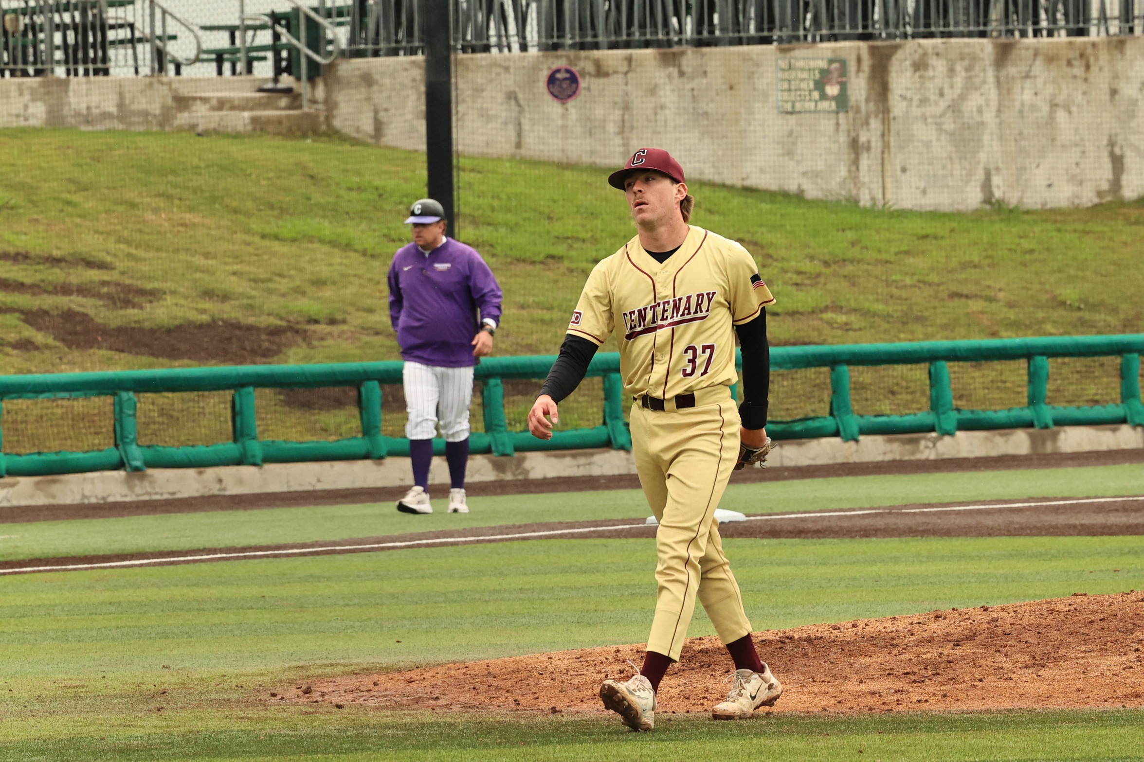 Freshman RHP Garritt Romero went seven innings on the mound for Centenary.

PHOTO: SCAC