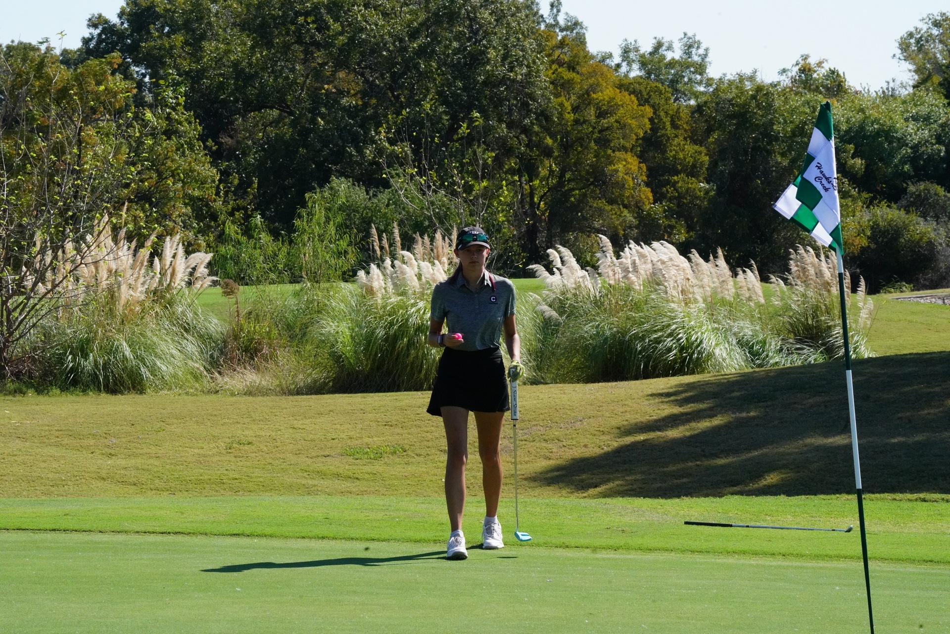 Sophomore Jordyn Templeton and the Ladies head into the final round of their home tournament, the Hal Sutton Invitational, in third place.