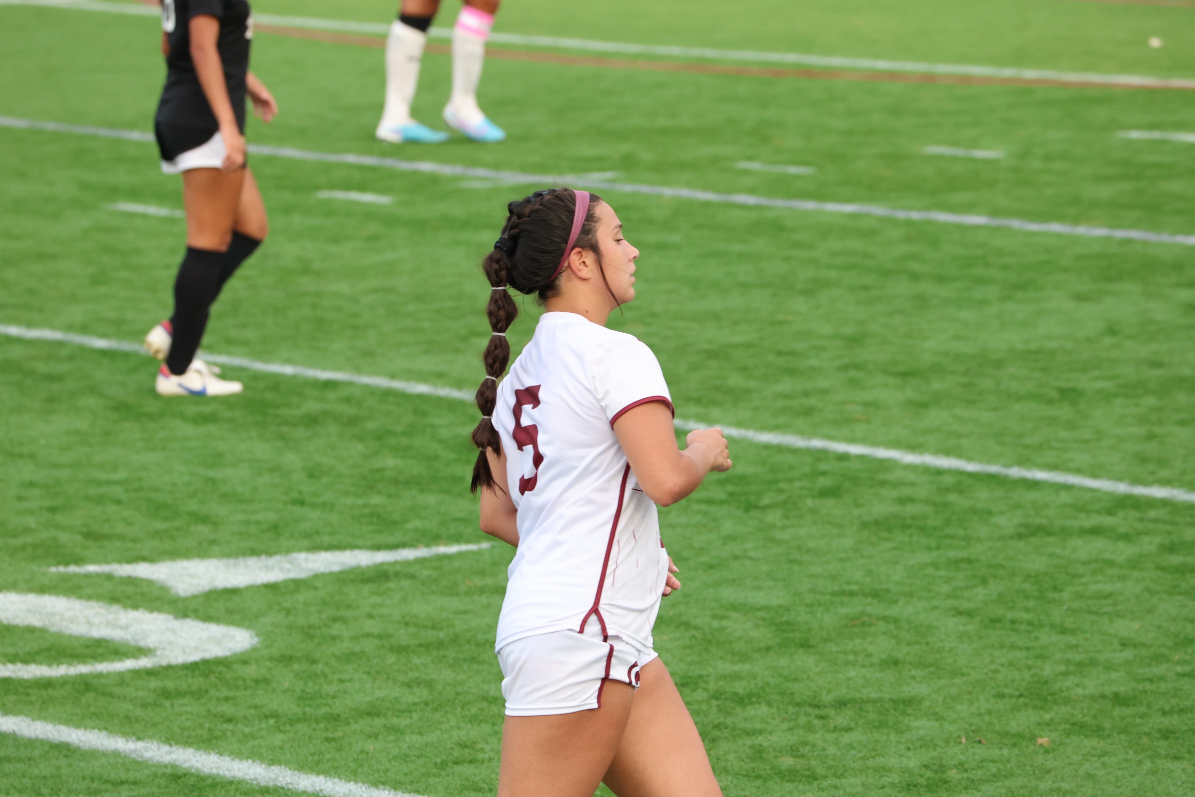Senior MF Aubrey Burkhardt and the Ladies are back home this weekend for two league matches.
