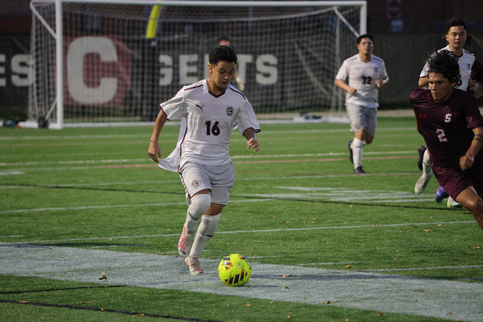 Junior F Fernando Santos scored one of the Gents' three goals in their win on Friday.